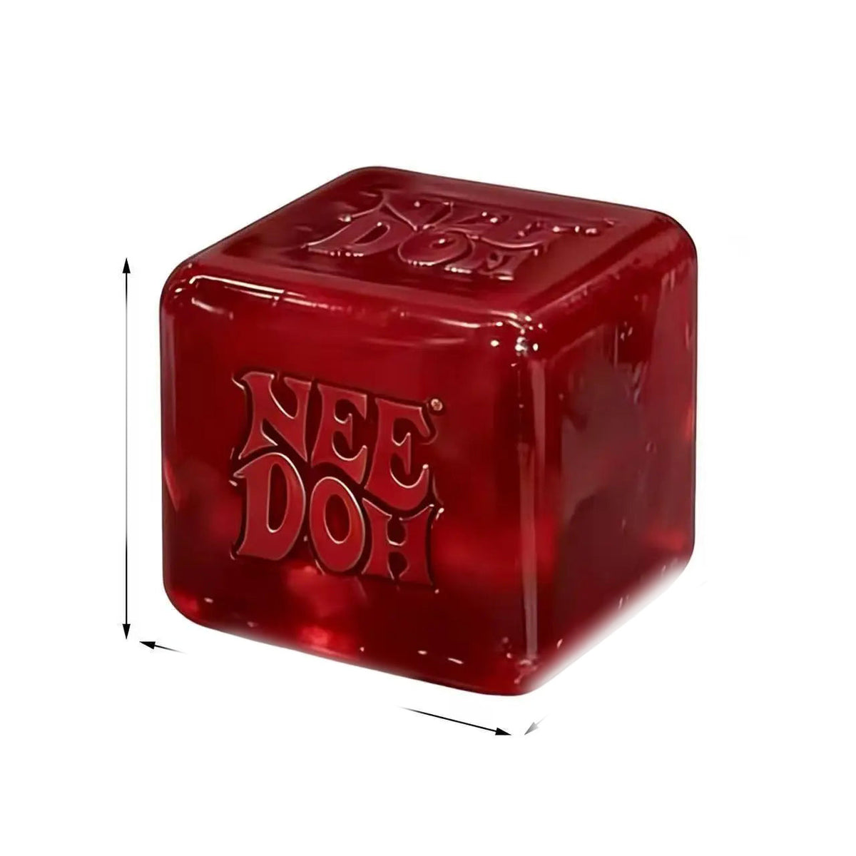 NeeDoh Nice Cube – crvena kocka s mjerama 5,5 cm