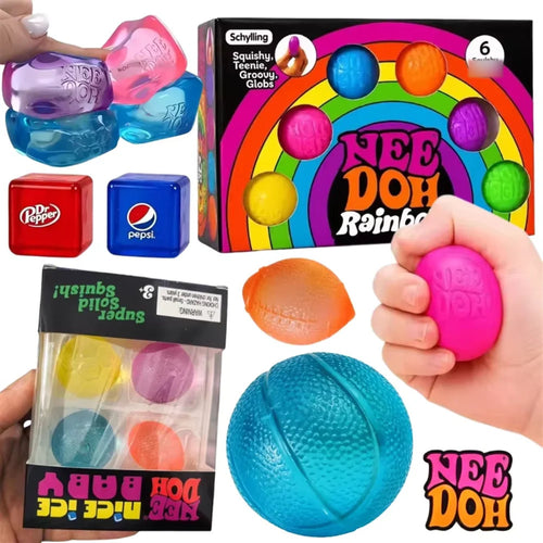 NeeDoh set – razne NeeDoh igračke i kuglica koja se stišće