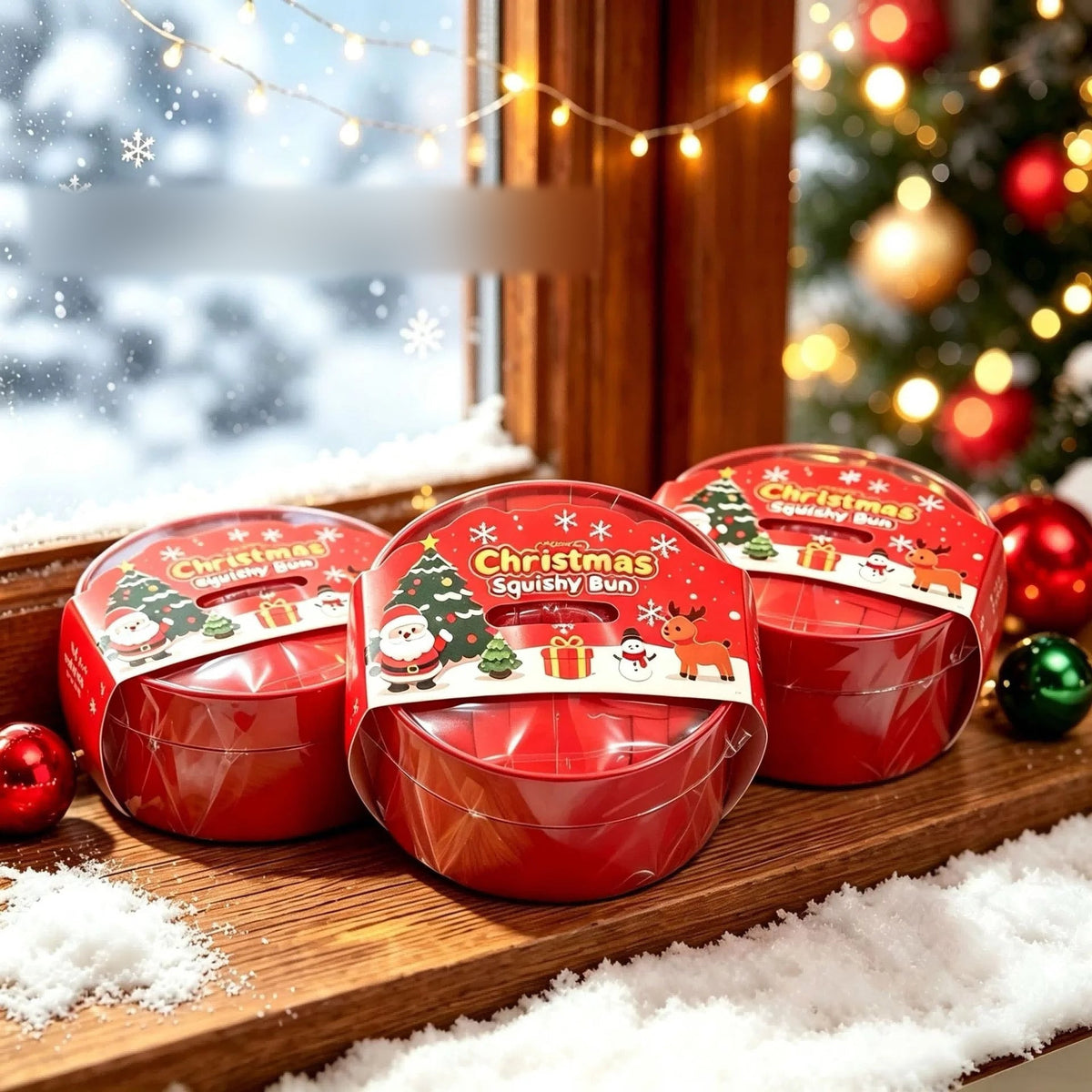 Squishy Božićni Glitter Figurice – antistres igračka, slika 2