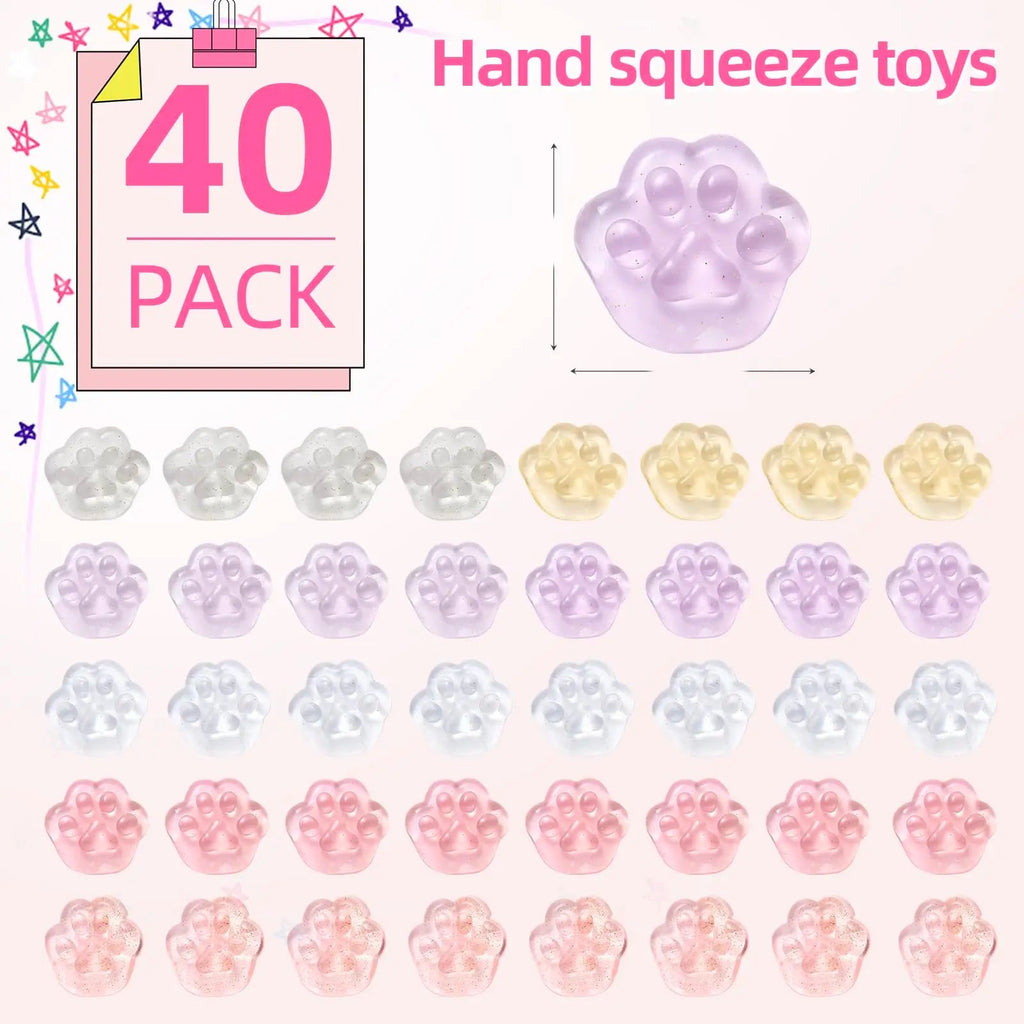 Squishy mačje šapice – paket od 40 šapica s mjerama