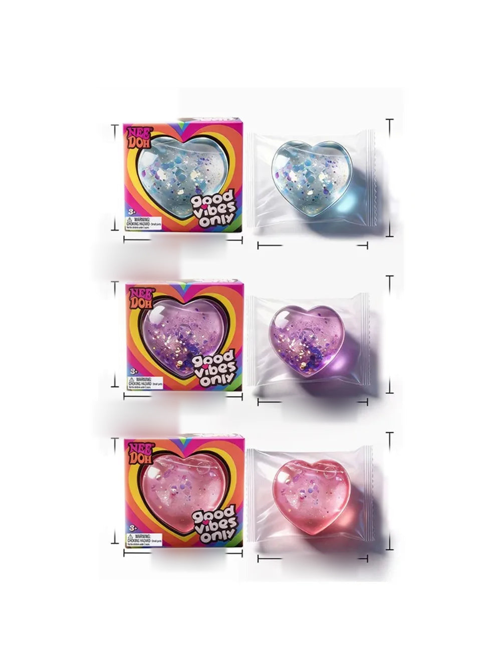 Nice Cube – roza i ljubičasta srca s kutijama