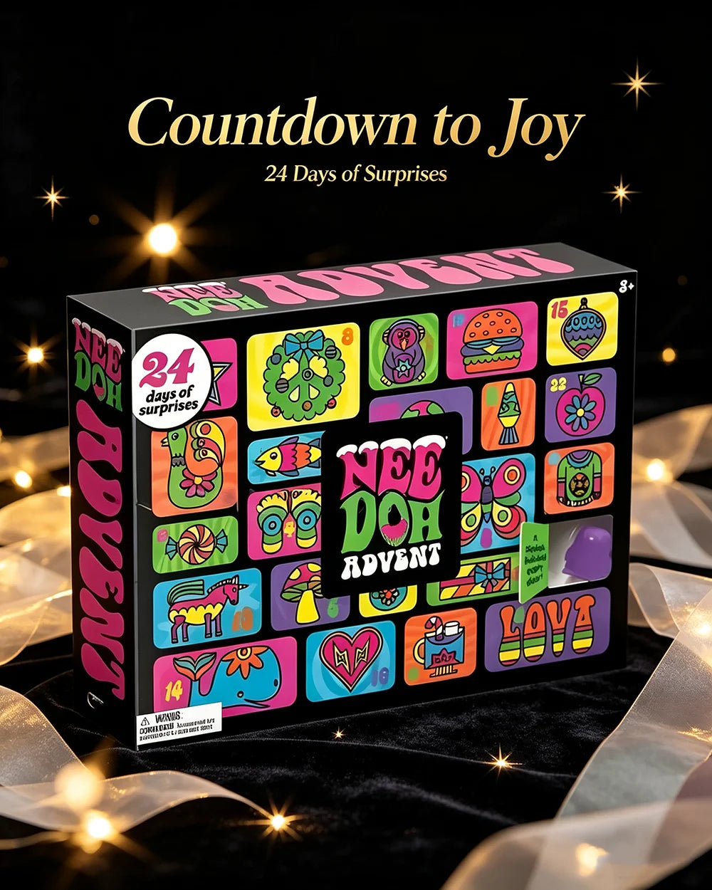 NeeDoh Adventski Kalendar 2026 – antistres squishy igračka, slika 2