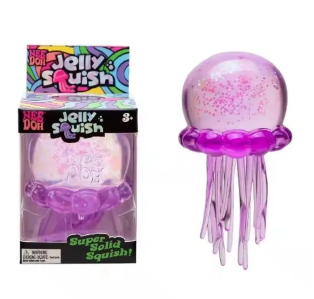 Squishy meduza – ljubičasta meduza uz kutiju