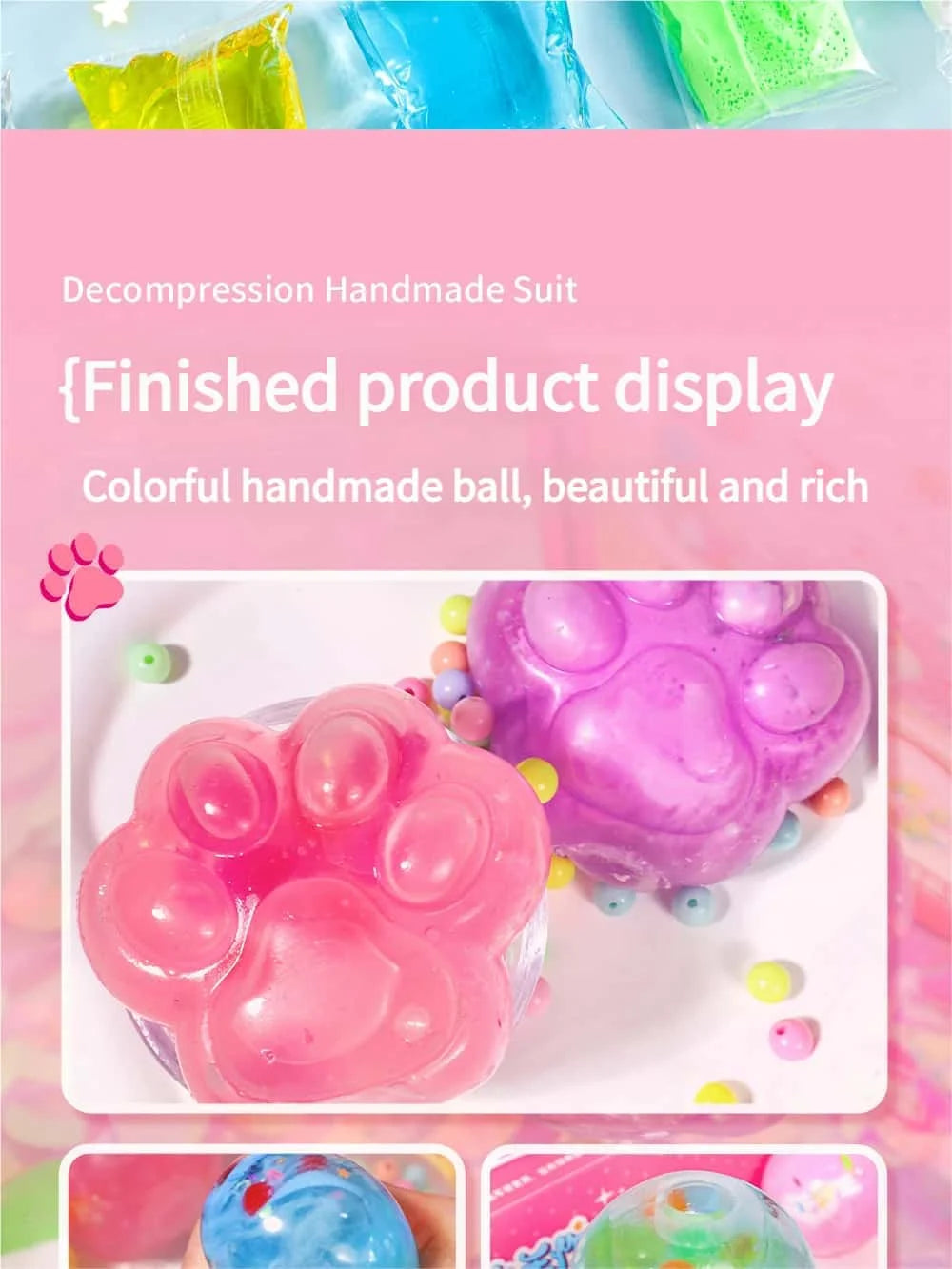 Squishy DIY Mačja Šapa Set 🐾 — Kreiraj Sami