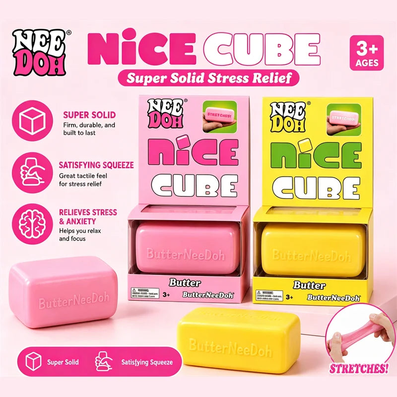 NeeDoh Nice Cube Maslac – antistres squishy igračka, slika 2