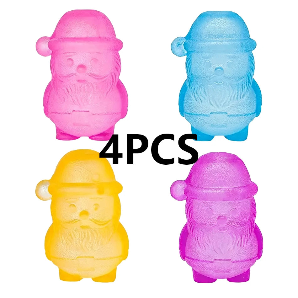 Squishy Božićni Djed Mraz – Set 4 kom (sve četiri boje)