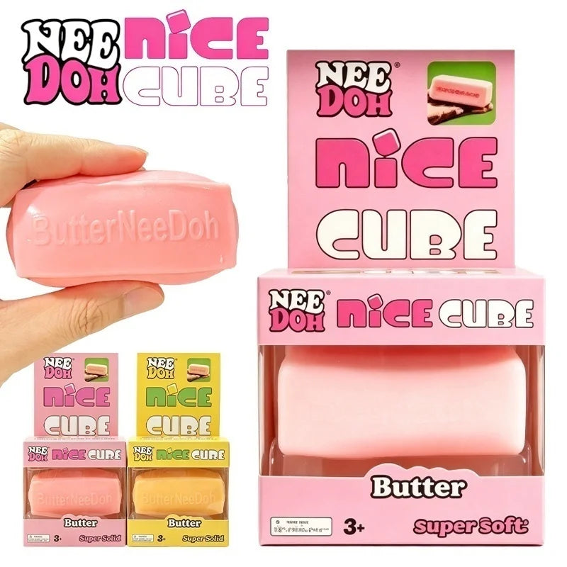 NeeDoh Nice Cube Maslac – antistres squishy igračka, slika 1