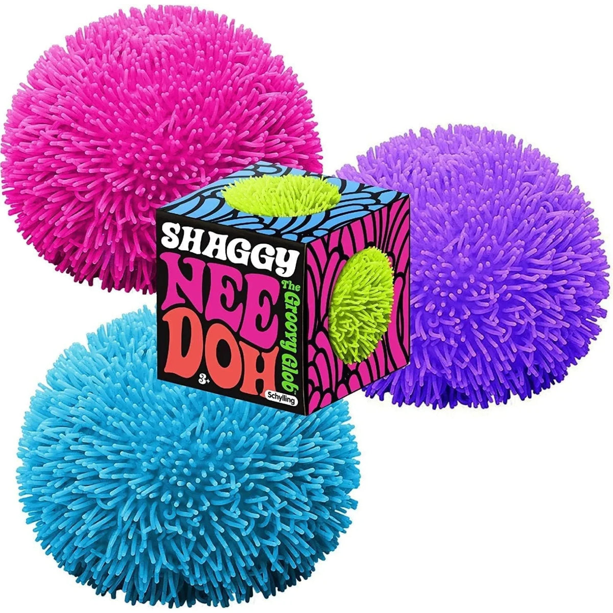 NeeDoh Shaggy Teenie Kuglica – antistres squishy igračka, slika 1
