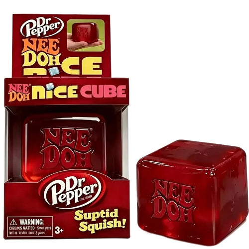 NeeDoh Nice Cube – crvena kocka uz kutiju