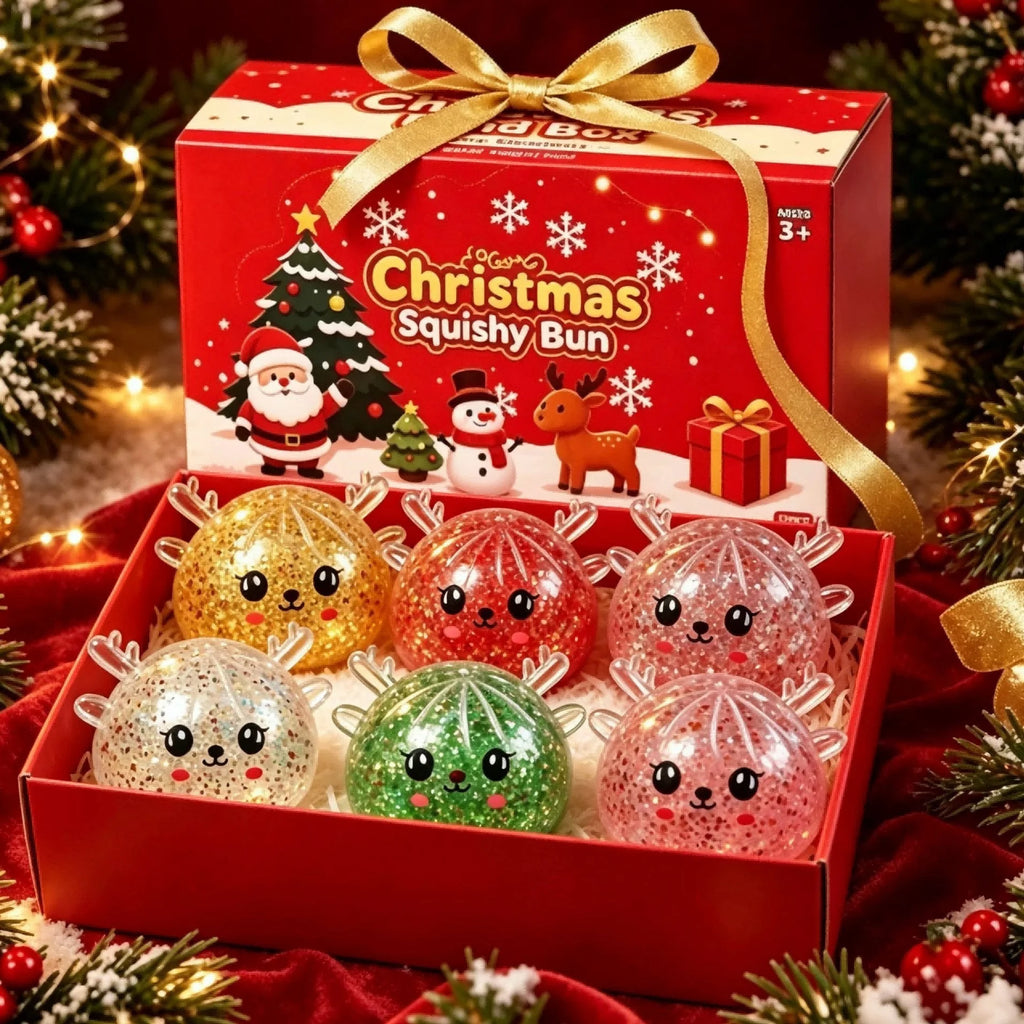 Squishy Božićni Glitter Figurice – antistres igračka, slika 1