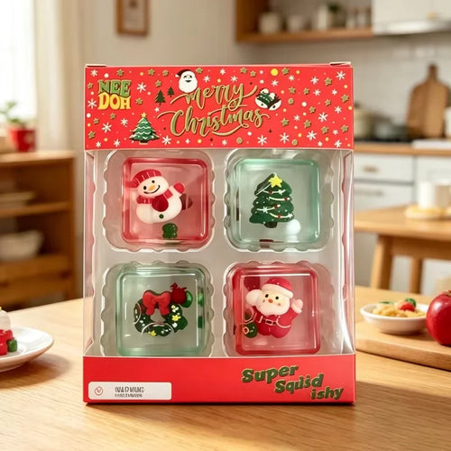 NeeDoh Božićni Mini 4-Pack – antistres igračka, slika 2