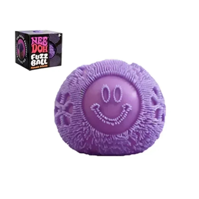 NeeDoh Kolekcija Mix – Fuzz Ball ljubičasta, smajli