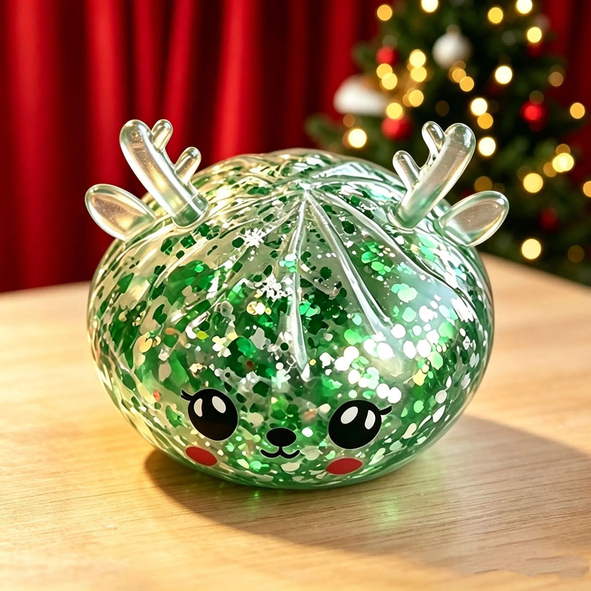 Squishy Božićni Glitter Figurice – Sob zeleni