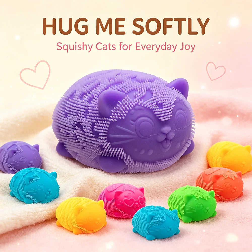 NeeDoh Pufasta Mačka – antistres squishy igračka, slika 4