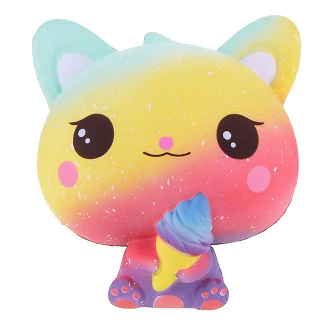 Squishy slatkiš – šarena mačka sa sladoledom