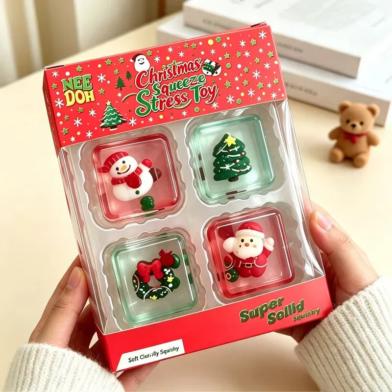 NeeDoh Božićni Mini 4-Pack – antistres igračka, slika 5